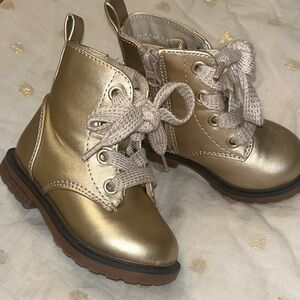 Cat & Jack Shiny Gold Kids Boots